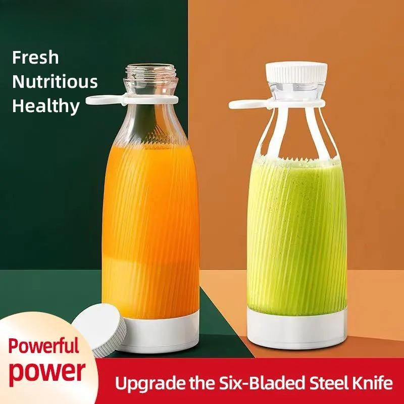 Multi Functional Portable Blender Electric Juicer Household Fruit Mixers USB Rechargeable Blender Juice Cup Bottle 6 Blades