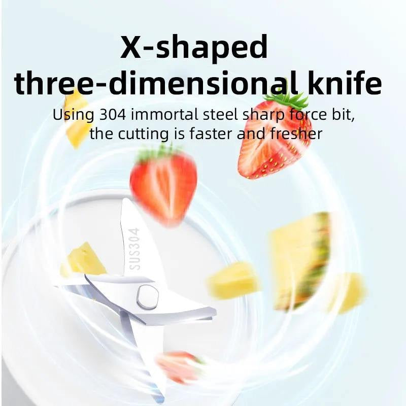 Multi Functional Portable Blender Electric Juicer Household Fruit Mixers USB Rechargeable Blender Juice Cup Bottle 6 Blades